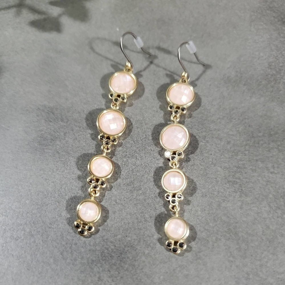 Lucky brand tiered faux pearl drop chandelier earrings new!!!
